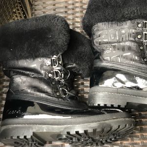 Coach Lenora Faux Fur Shearling Lined Boots - Size: 7 1/2 Like New